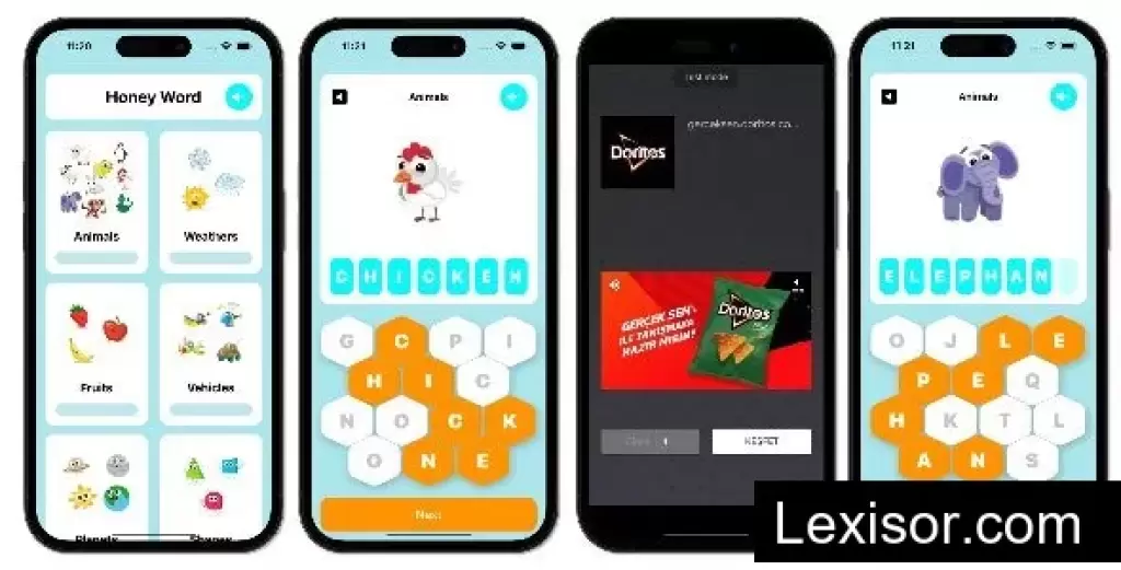 Honey Word Puzzle Game - SwiftUI Full iOS Game For Kids