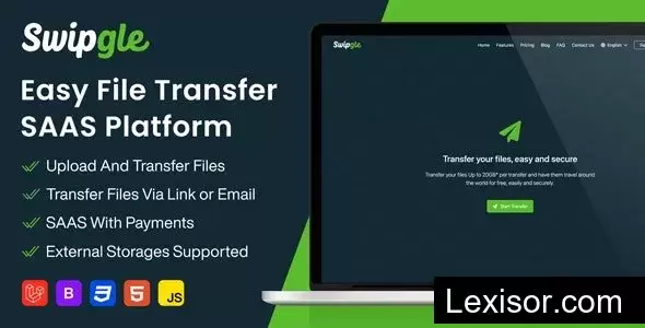 Swipgle v2.5 - Easy File Transfer (SAAS)