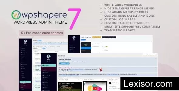 WPShapere v7.0.3 - Wordpress Admin Theme